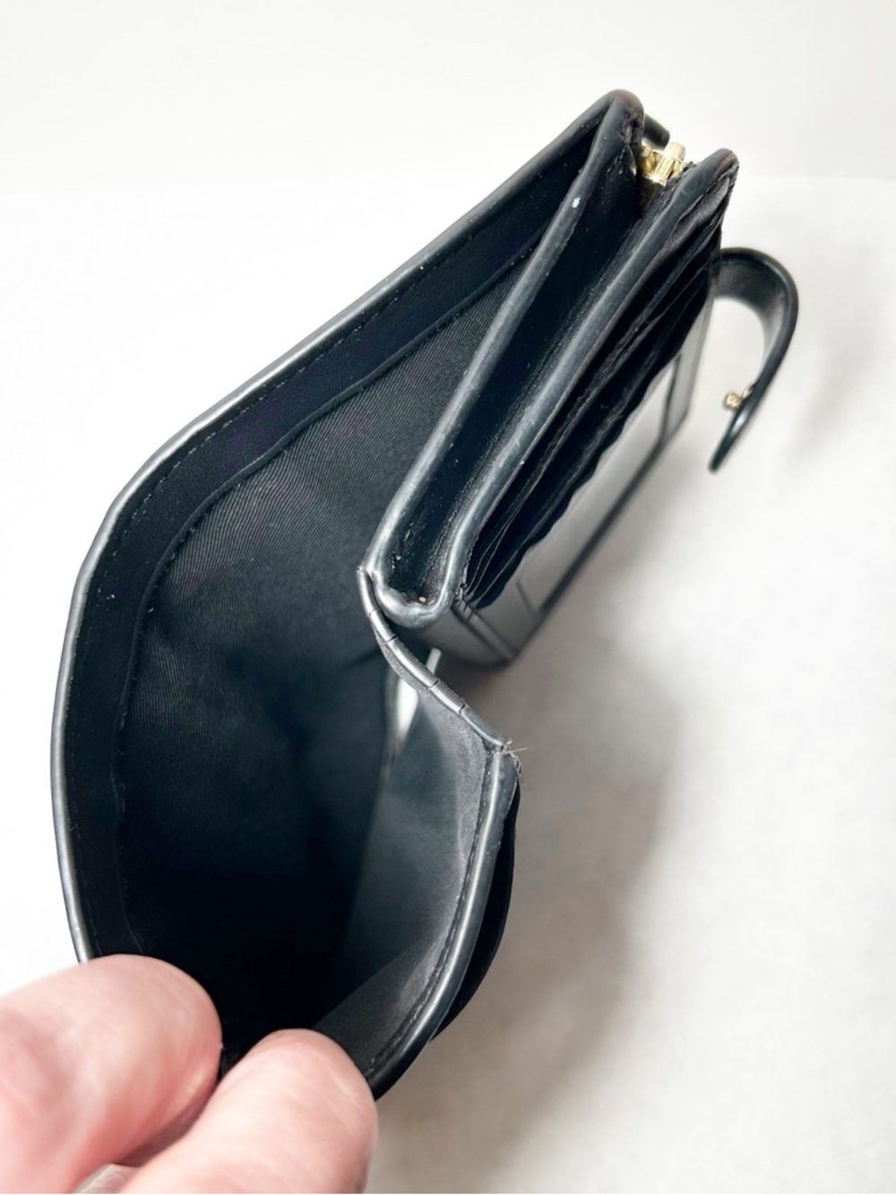 Coach Medium Compact Corner Zip Wallet in Signature Leather with Gold Tone Logo - Picture 14 of 15